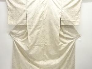 アンティーク　源氏車模様織り出し手織り紬着物